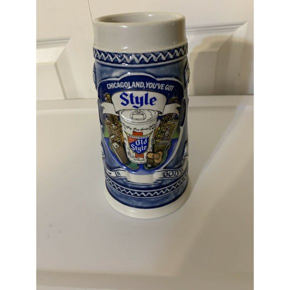 Old Style G. Heileman Beer Stein Chicago Chicagoland "You've got Style" 1982 - Picture 3 of 8